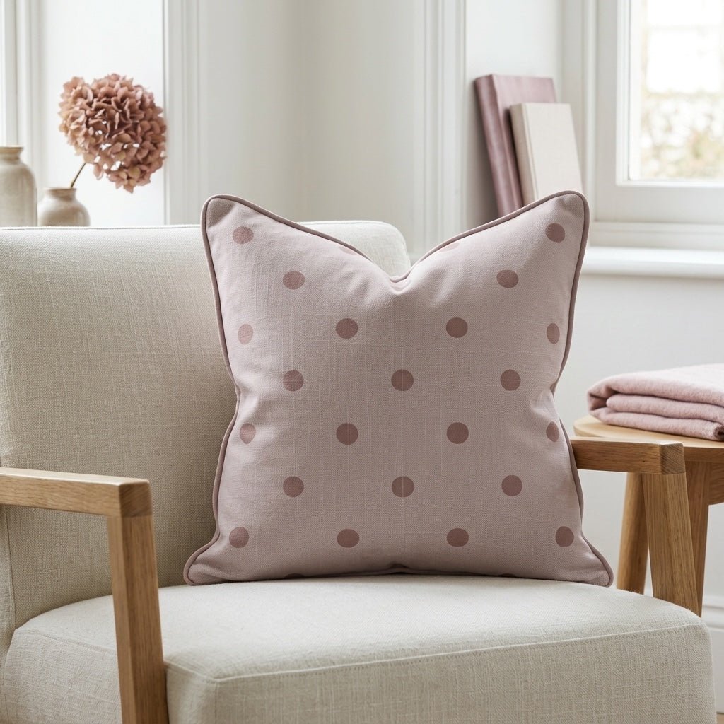 Loose Stems Petaline Polka Dot Throw Pillow - Lemon Park