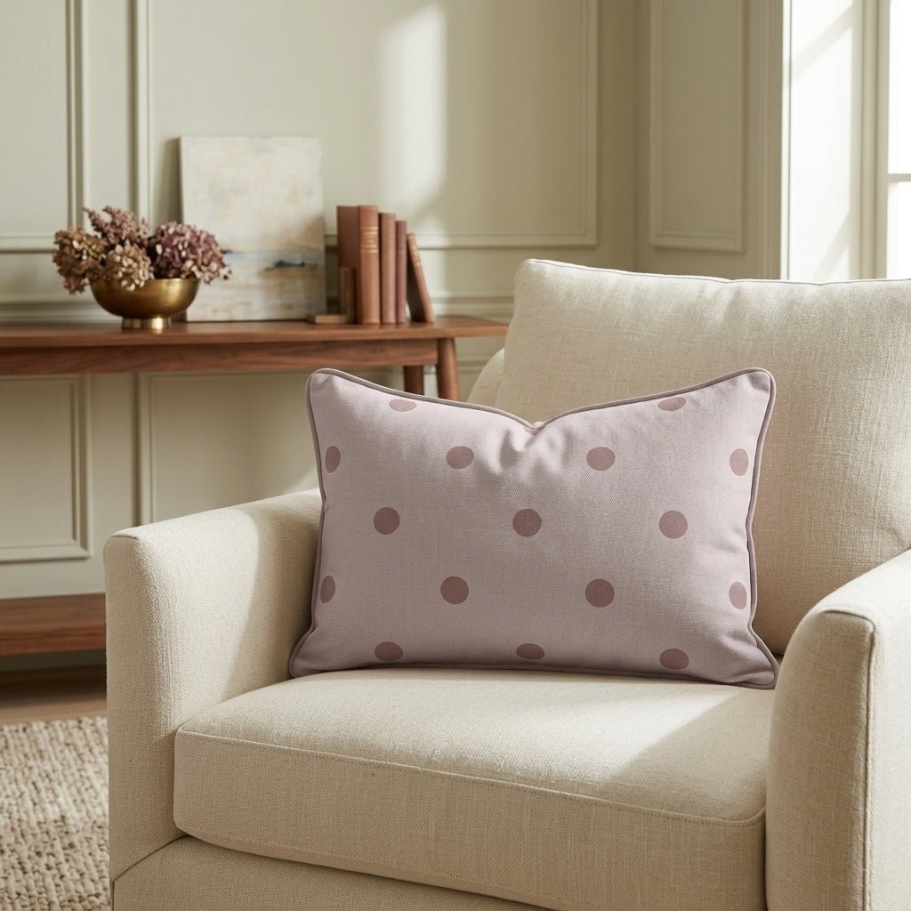 Loose Stems Petaline Polka Dot Throw Pillow - Lemon Park