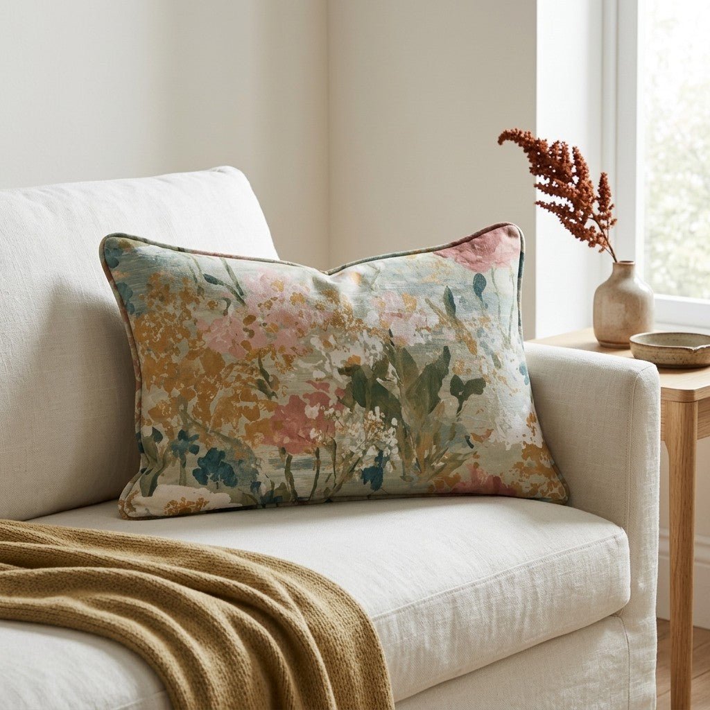 Loose Stems Throw Pillow - Lemon Park