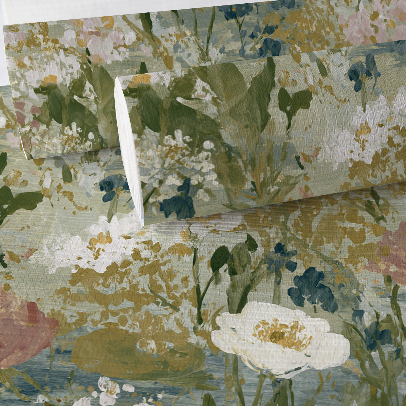 Loose Stems Faux Grasscloth Wallpaper