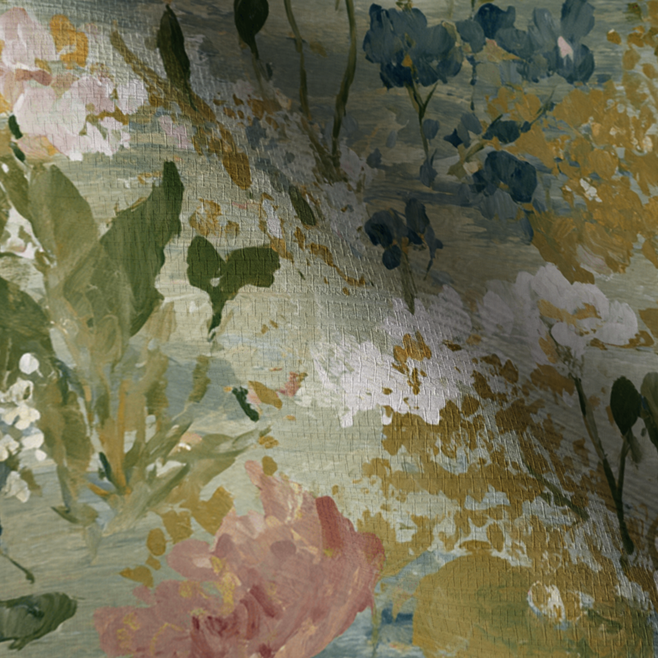 Loose Stems Faux Grasscloth Wallpaper