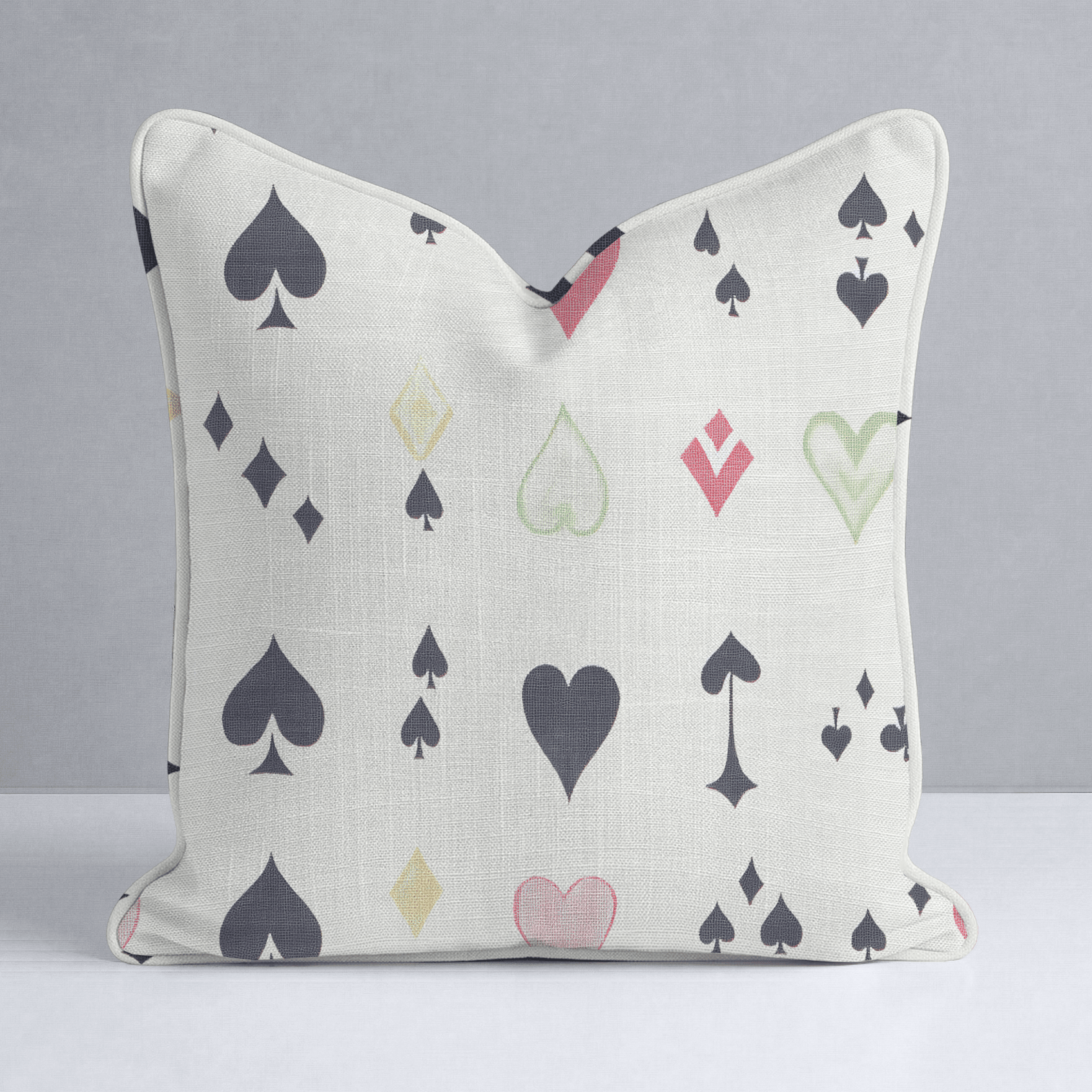Luck of the Draw Throw Pillow - Lemon Park