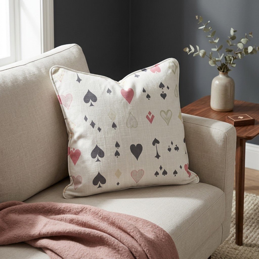 Luck of the Draw Throw Pillow - Lemon Park