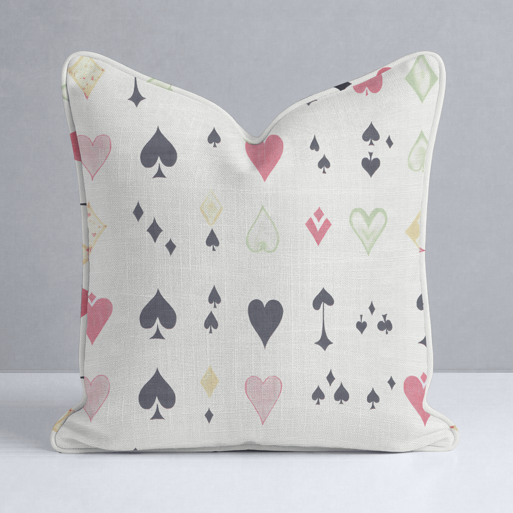 Luck of the Draw Throw Pillow - Lemon Park
