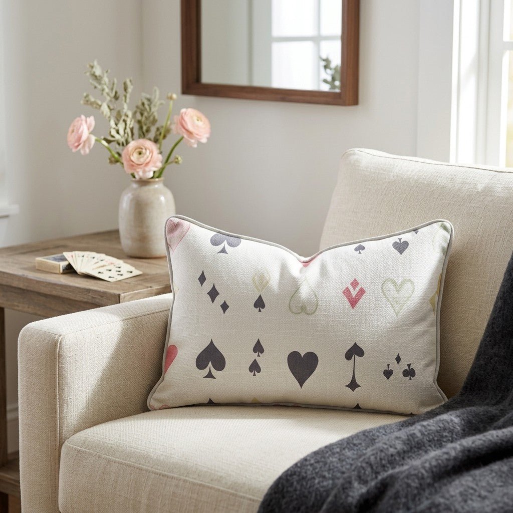 Luck of the Draw Throw Pillow - Lemon Park