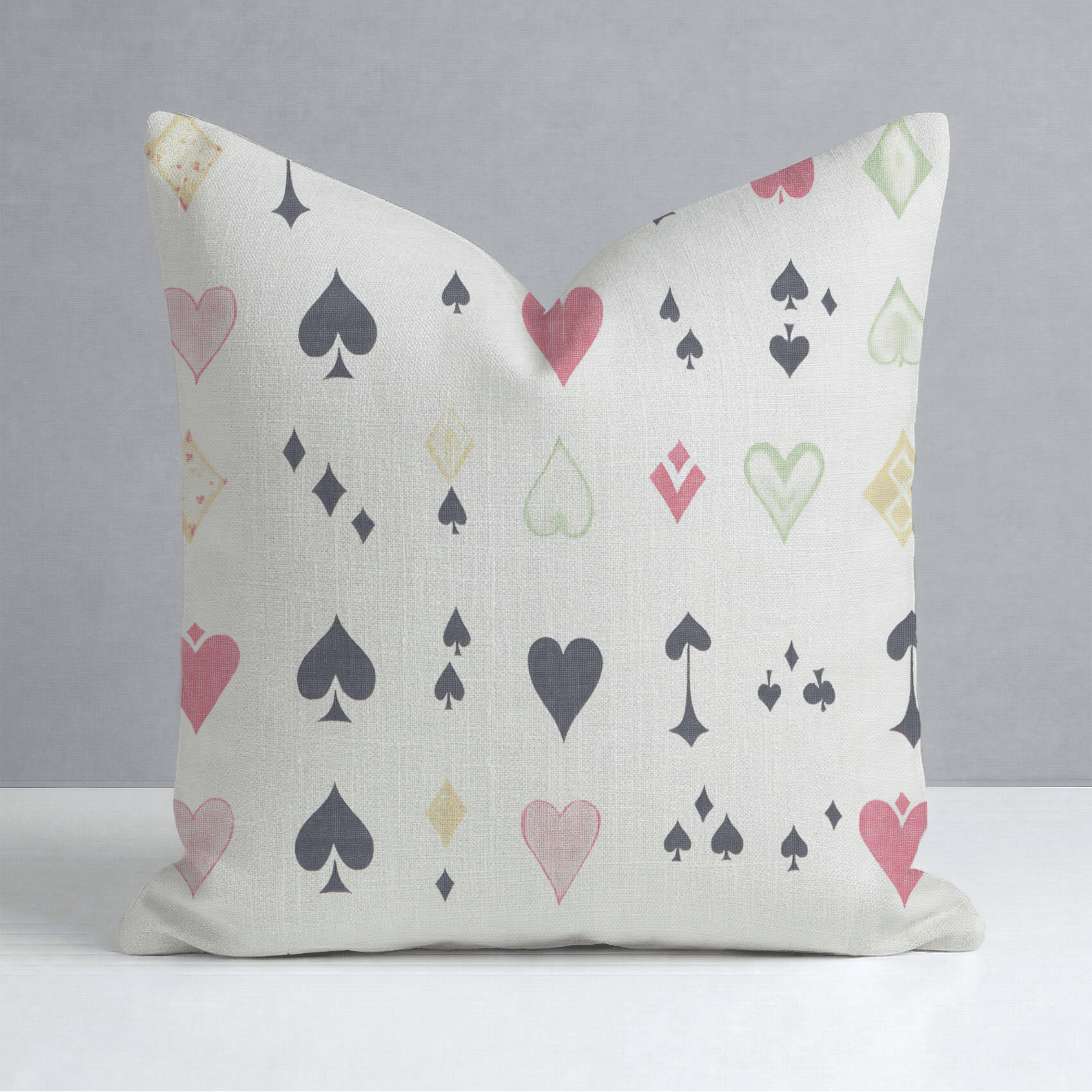 Luck of the Draw Throw Pillow - Lemon Park