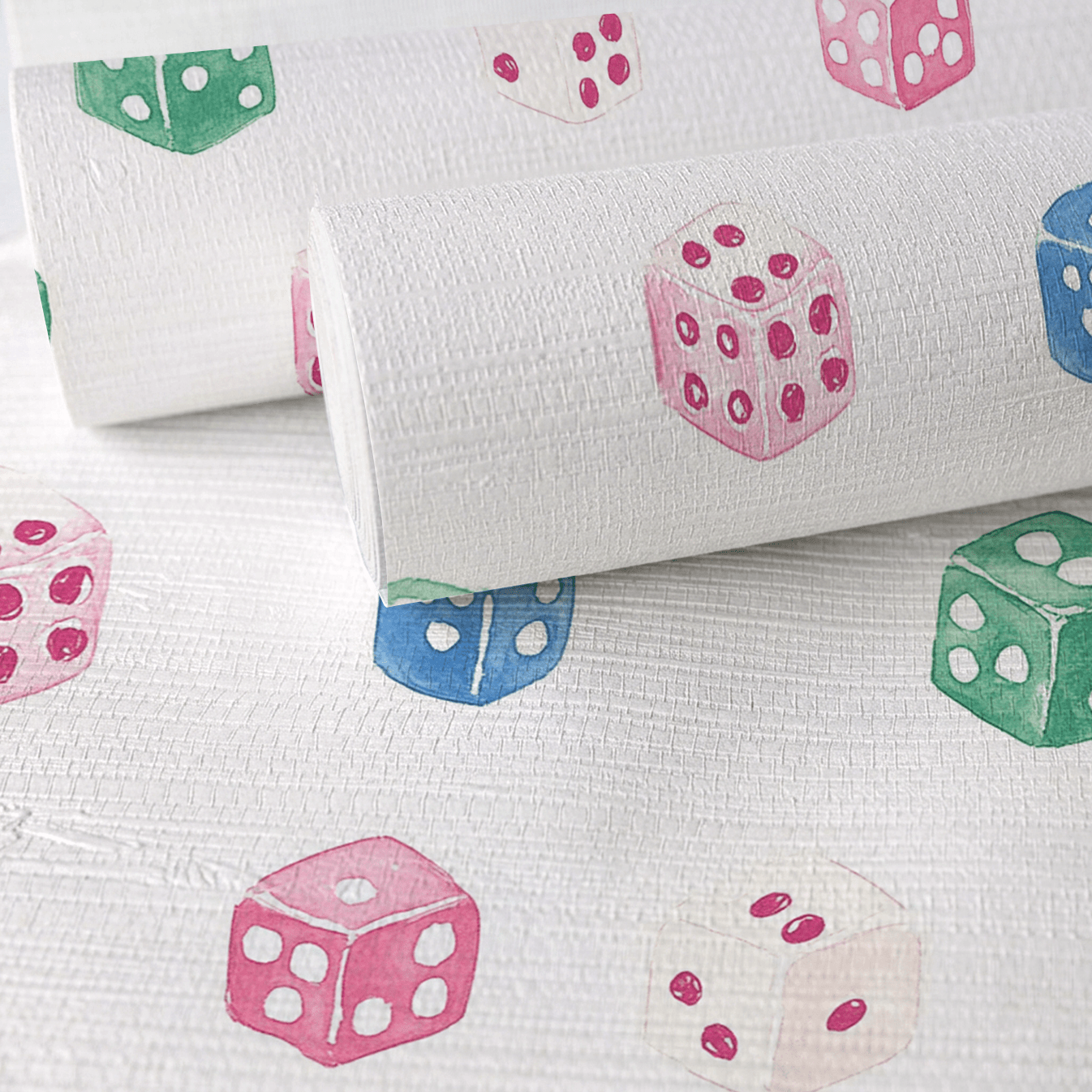 Lucky Dice Faux Grasscloth Wallpaper - Lemon Park