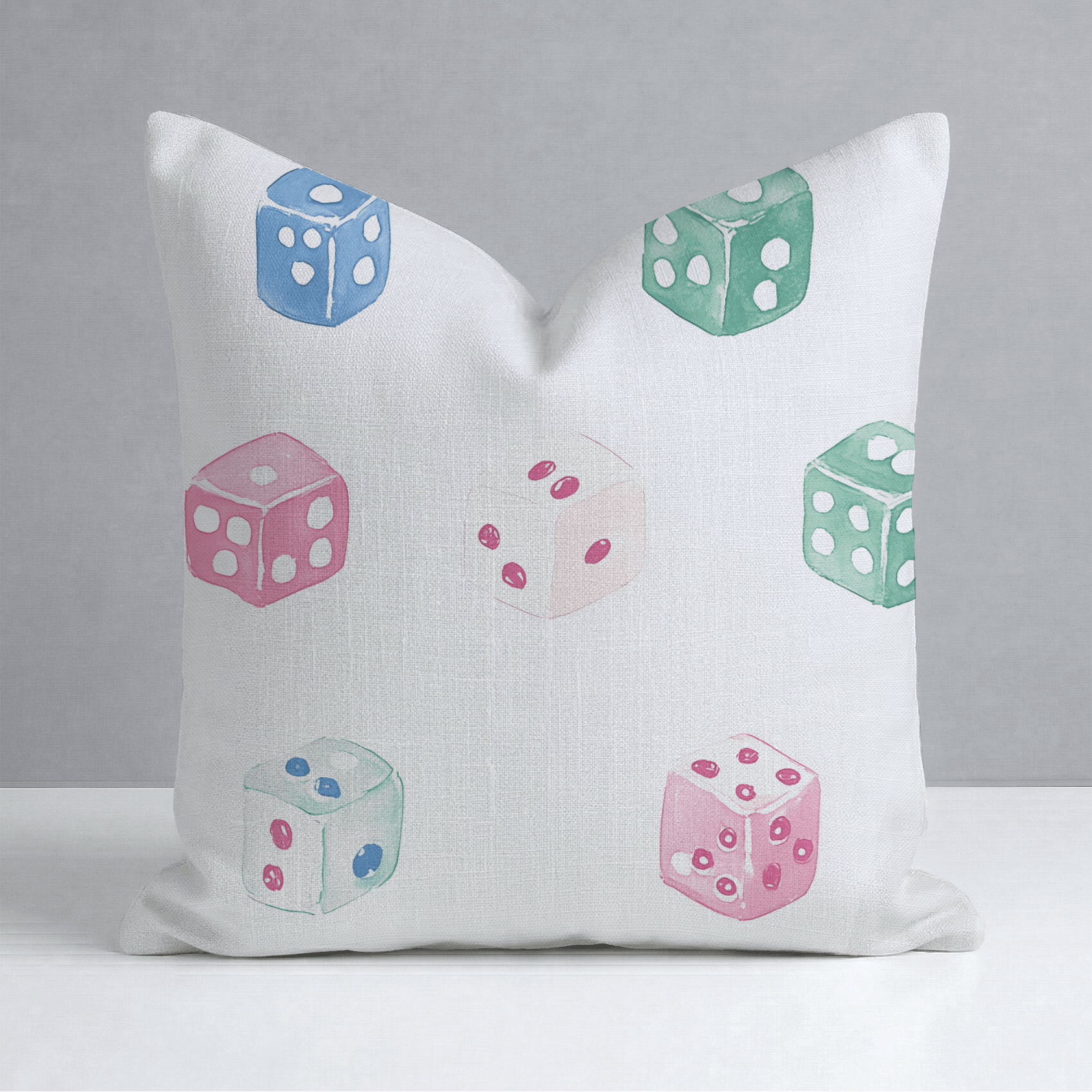 Lucky Dice Throw Pillow - Lemon Park