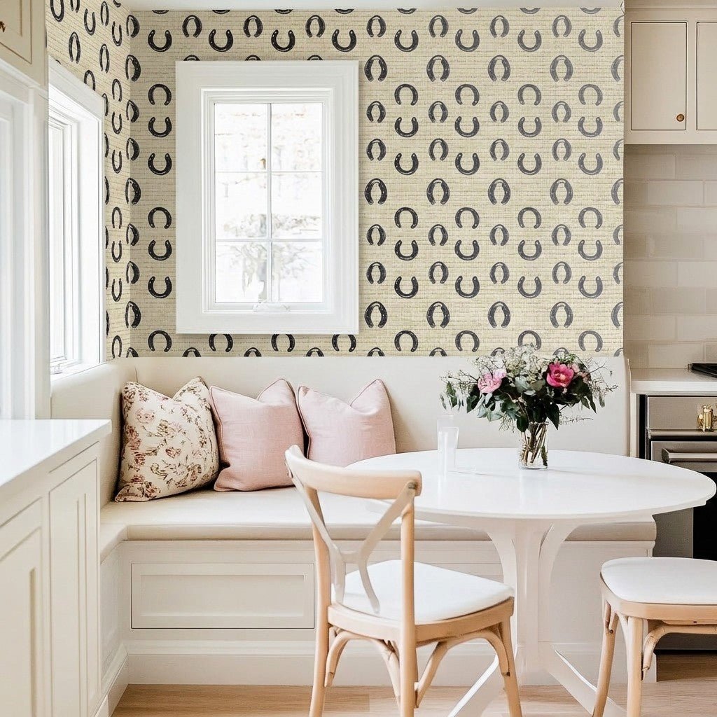 Lucky You Faux Grasscloth Wallpaper - Lemon Park
