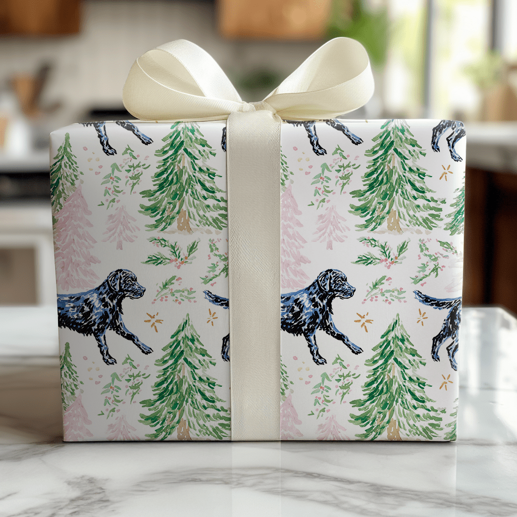 Lucys Pink Snow Day - Wrapping Paper - Lemon Park