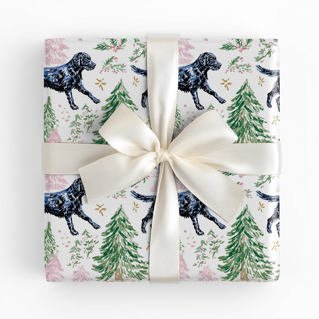 Lucys Pink Snow Day - Wrapping Paper - Lemon Park