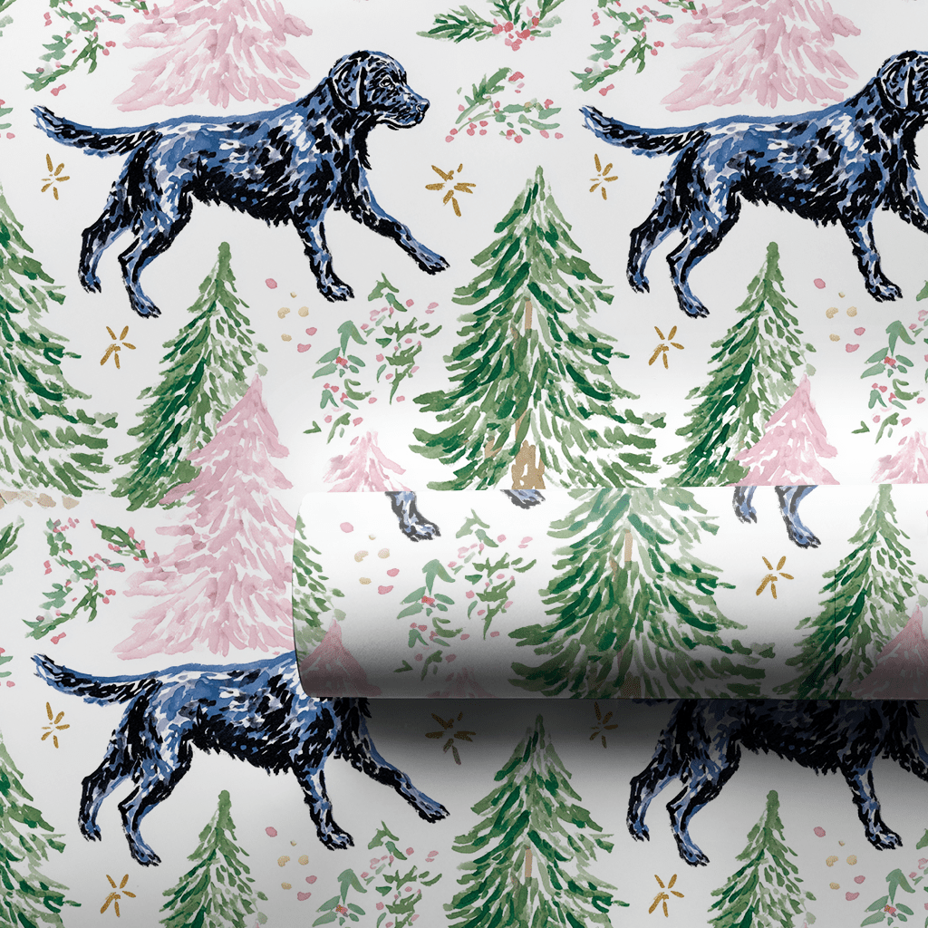 Lucys Pink Snow Day - Wrapping Paper - Lemon Park