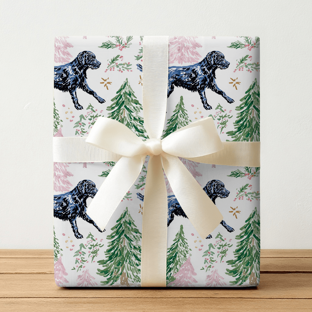 Lucys Pink Snow Day - Wrapping Paper - Lemon Park