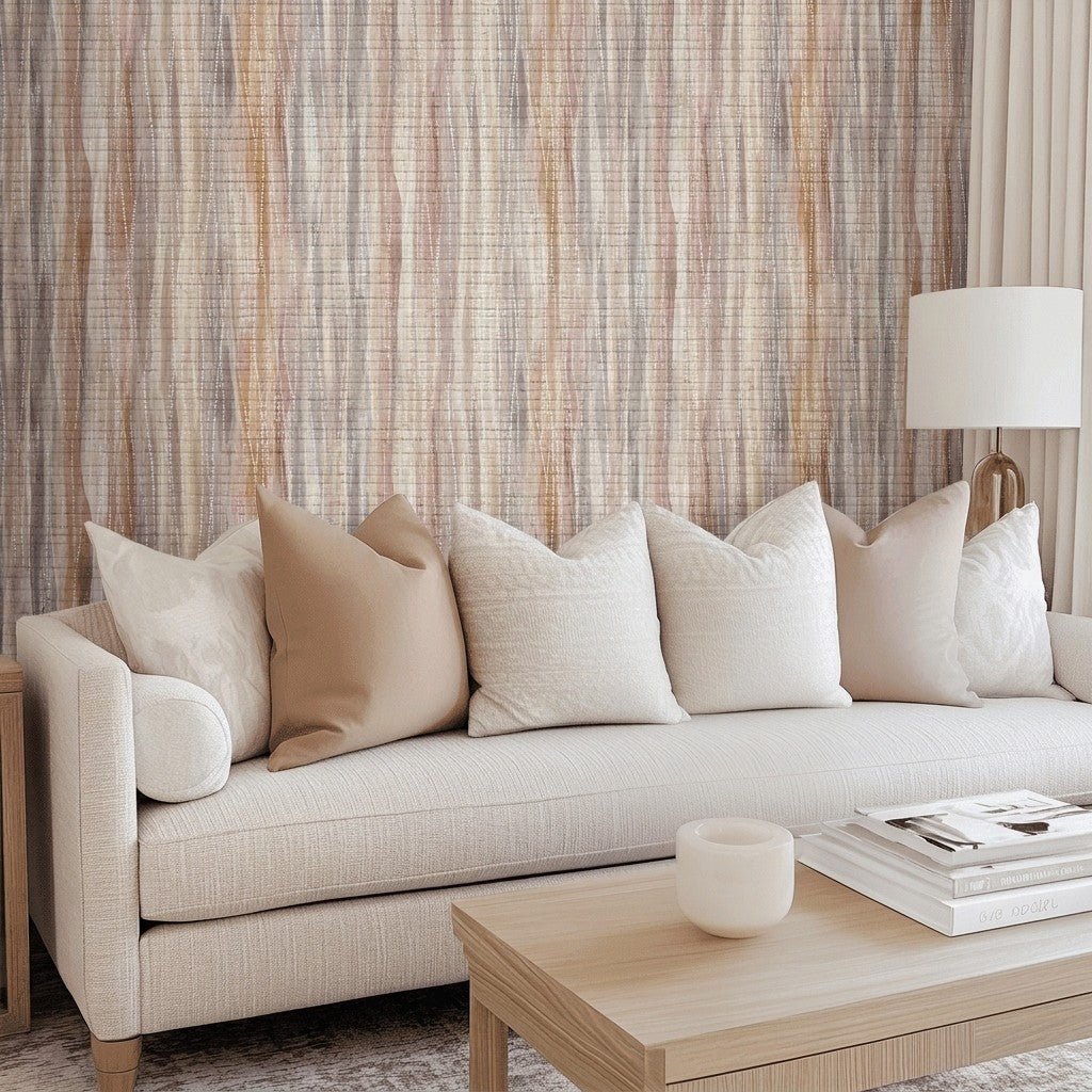 Lumi Faux Grasscloth Wallpaper - Lemon Park