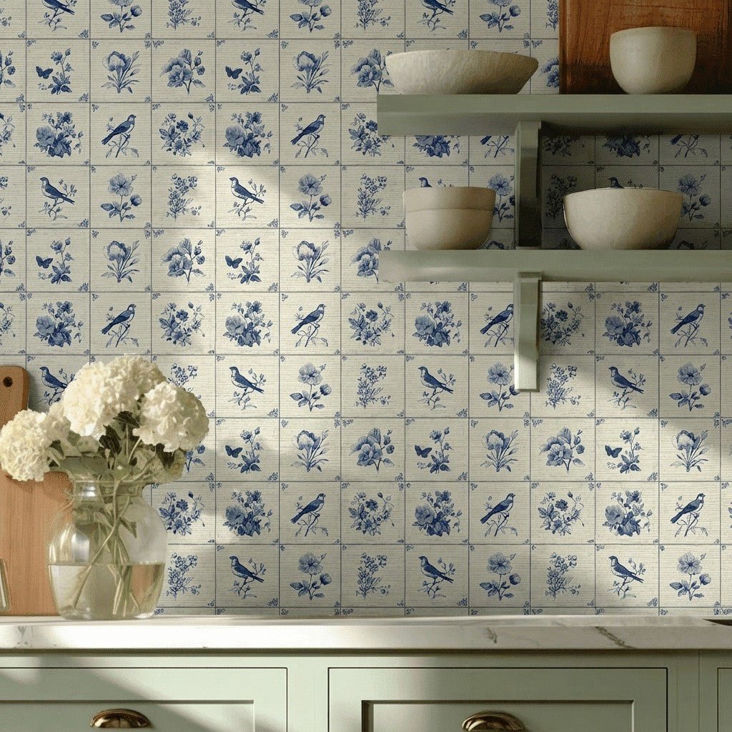 Lunaria Faux Grasscloth Wallpaper - Lemon Park