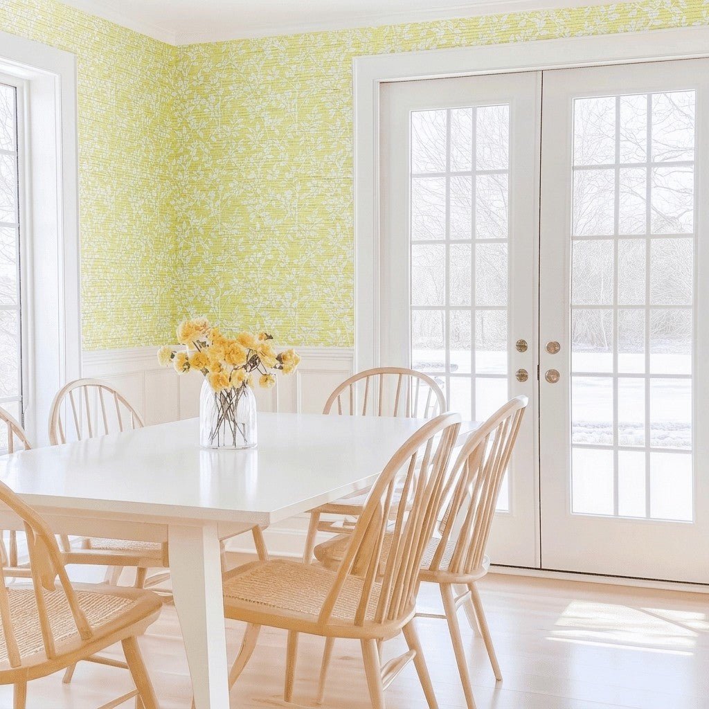 Madden Faux Grasscloth Wallpaper - Lemon Park
