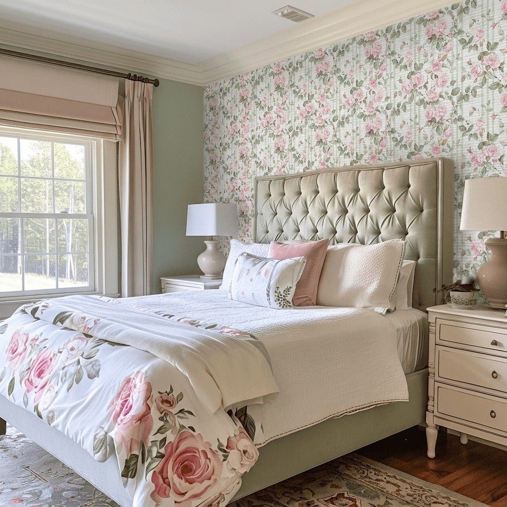 Mae Faux Grasscloth Wallpaper - Lemon Park