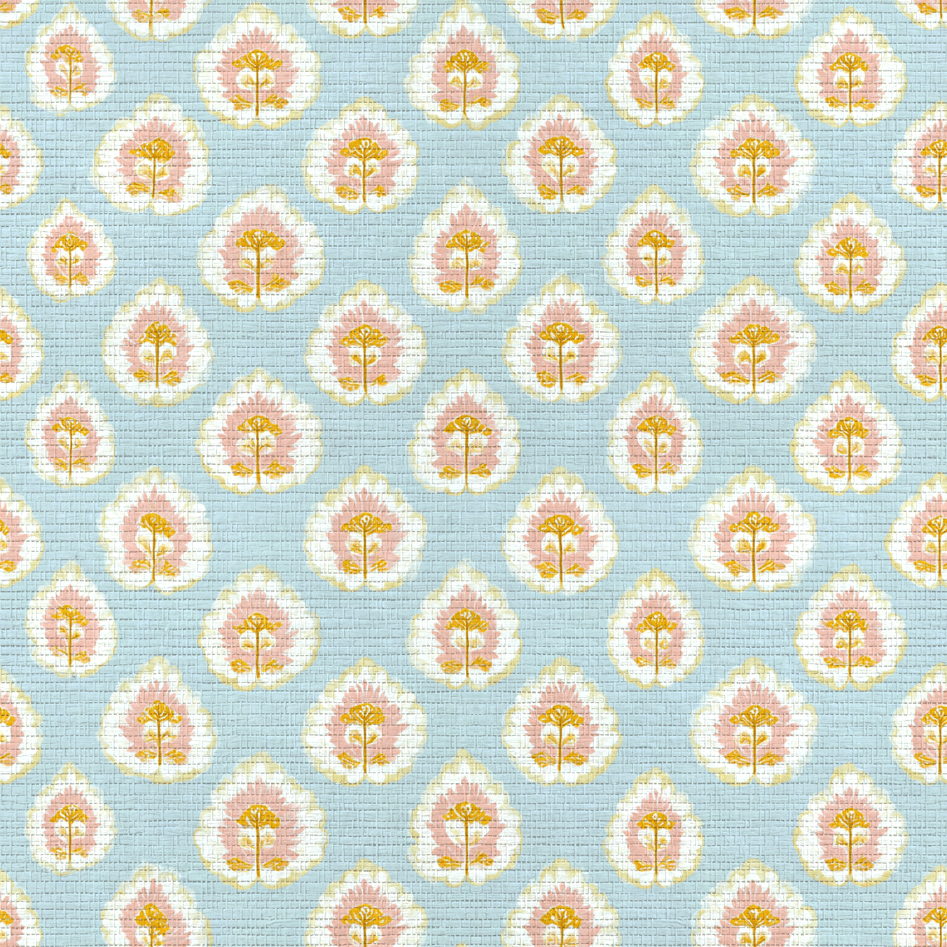 Magnolia Mist Faux Grasscloth Wallpaper - Lemon Park