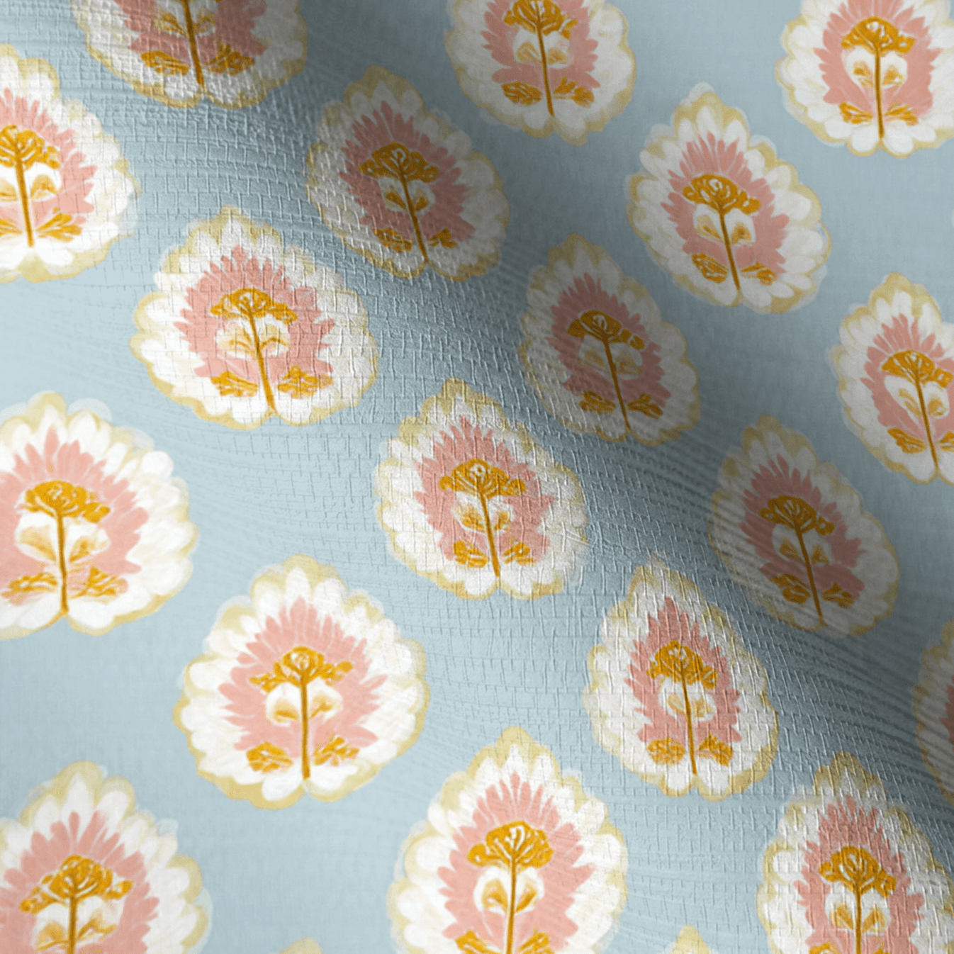 Magnolia Mist Faux Grasscloth Wallpaper - Lemon Park