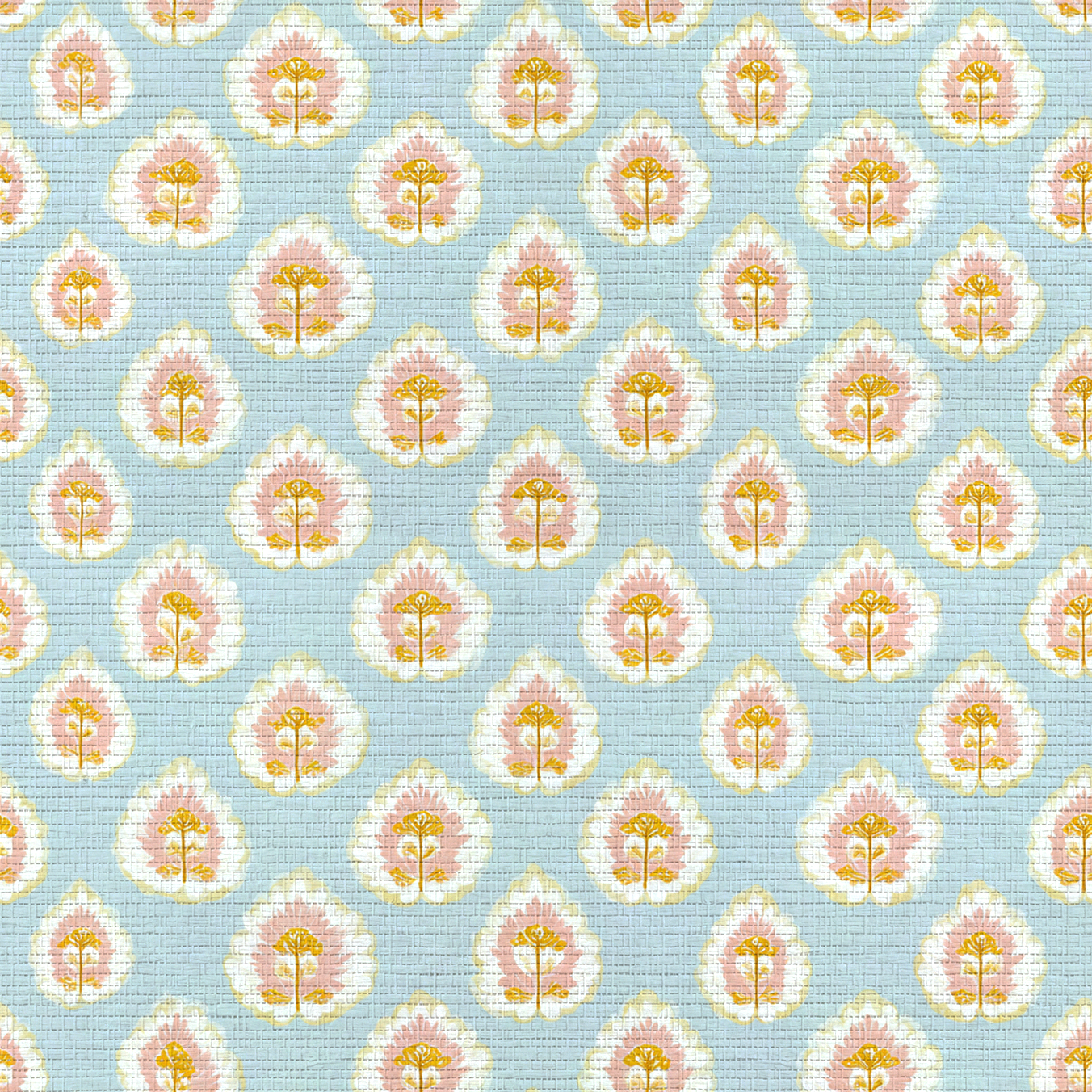 Magnolia Mist Faux Grasscloth Wallpaper