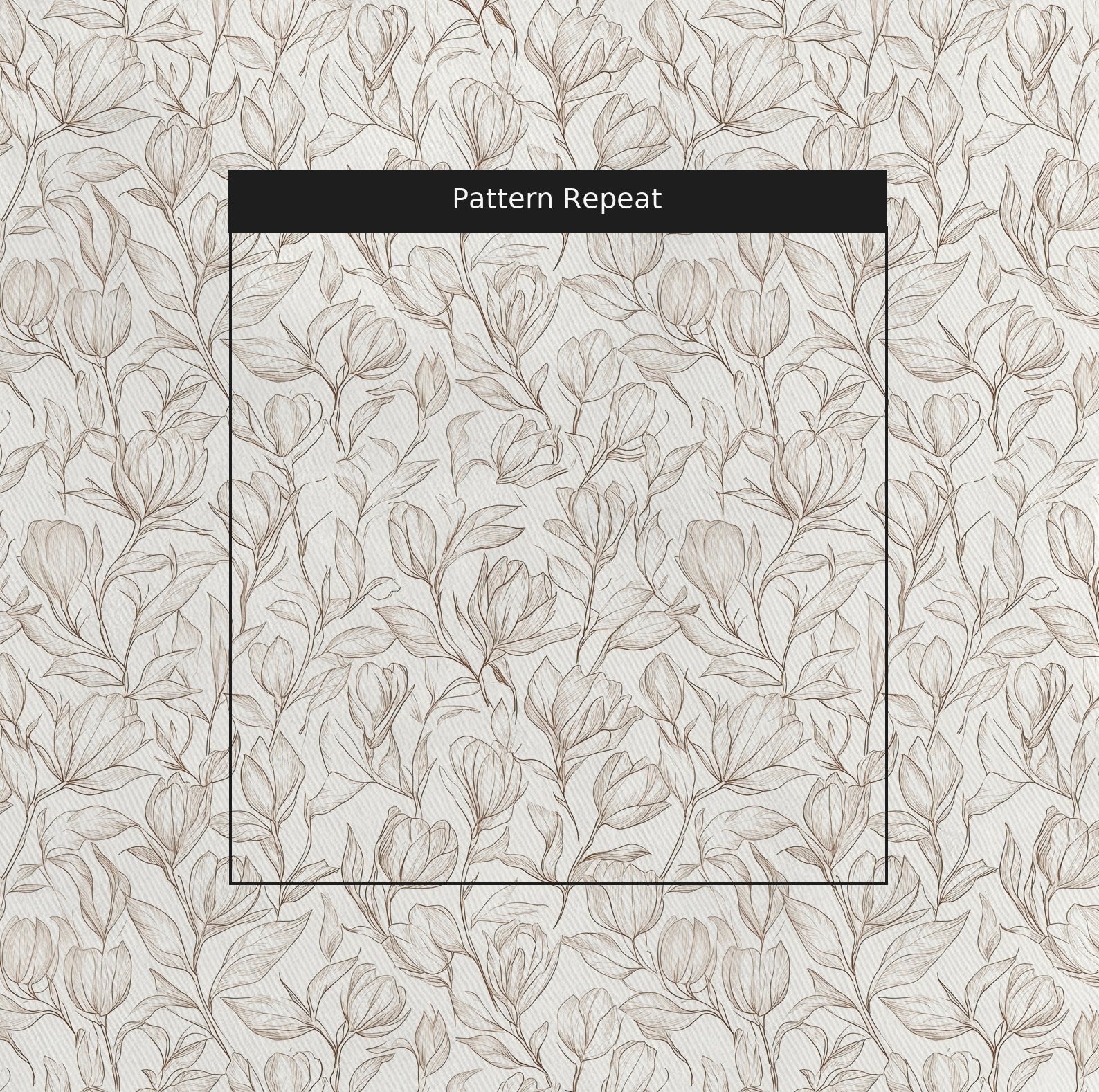 Magnolia Sketch - Fabric - Lemon Park