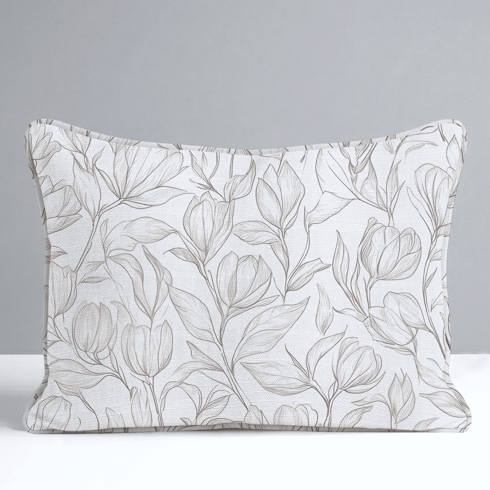 Magnolia Sketch Throw Pillow - Lemon Park