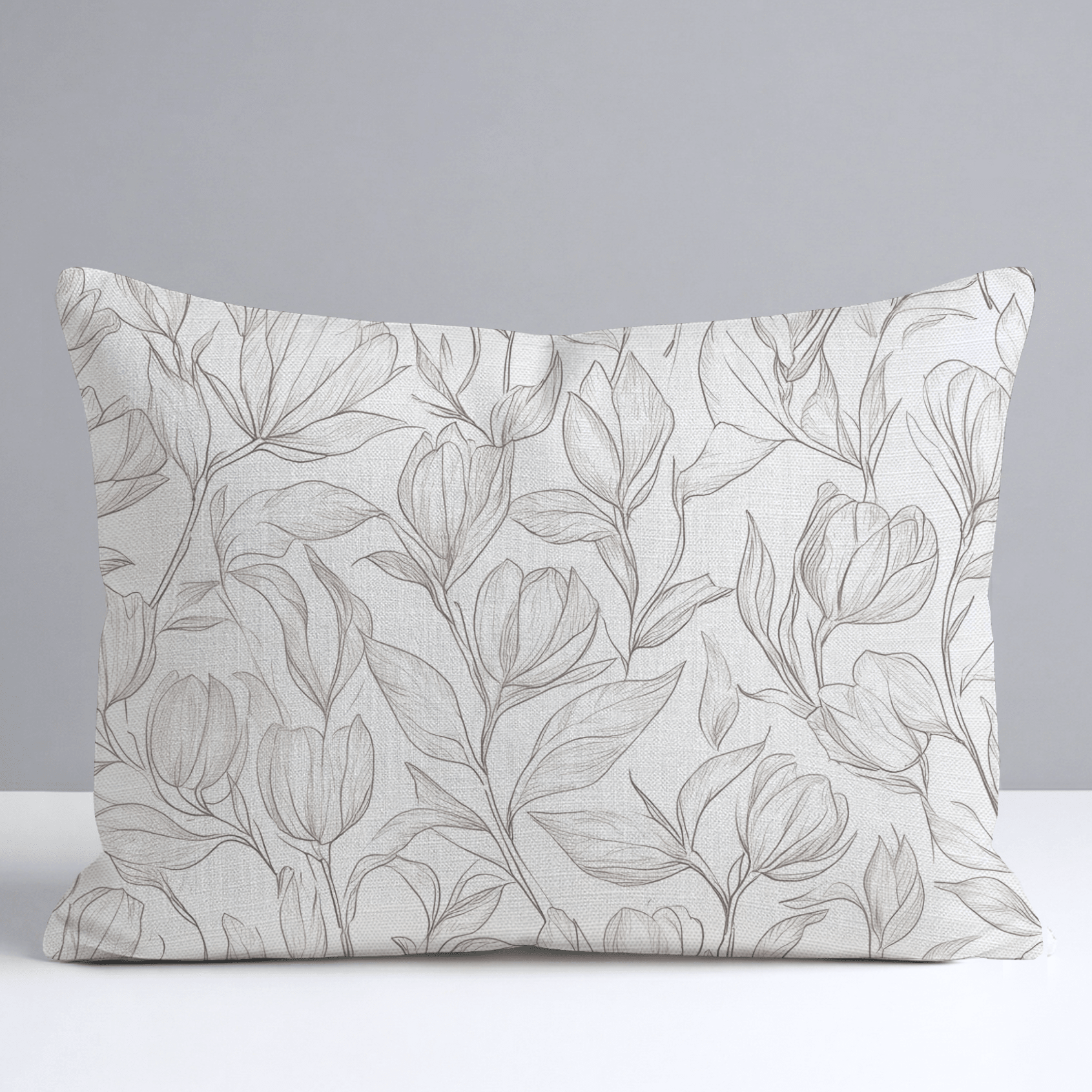 Magnolia Sketch Throw Pillow - Lemon Park