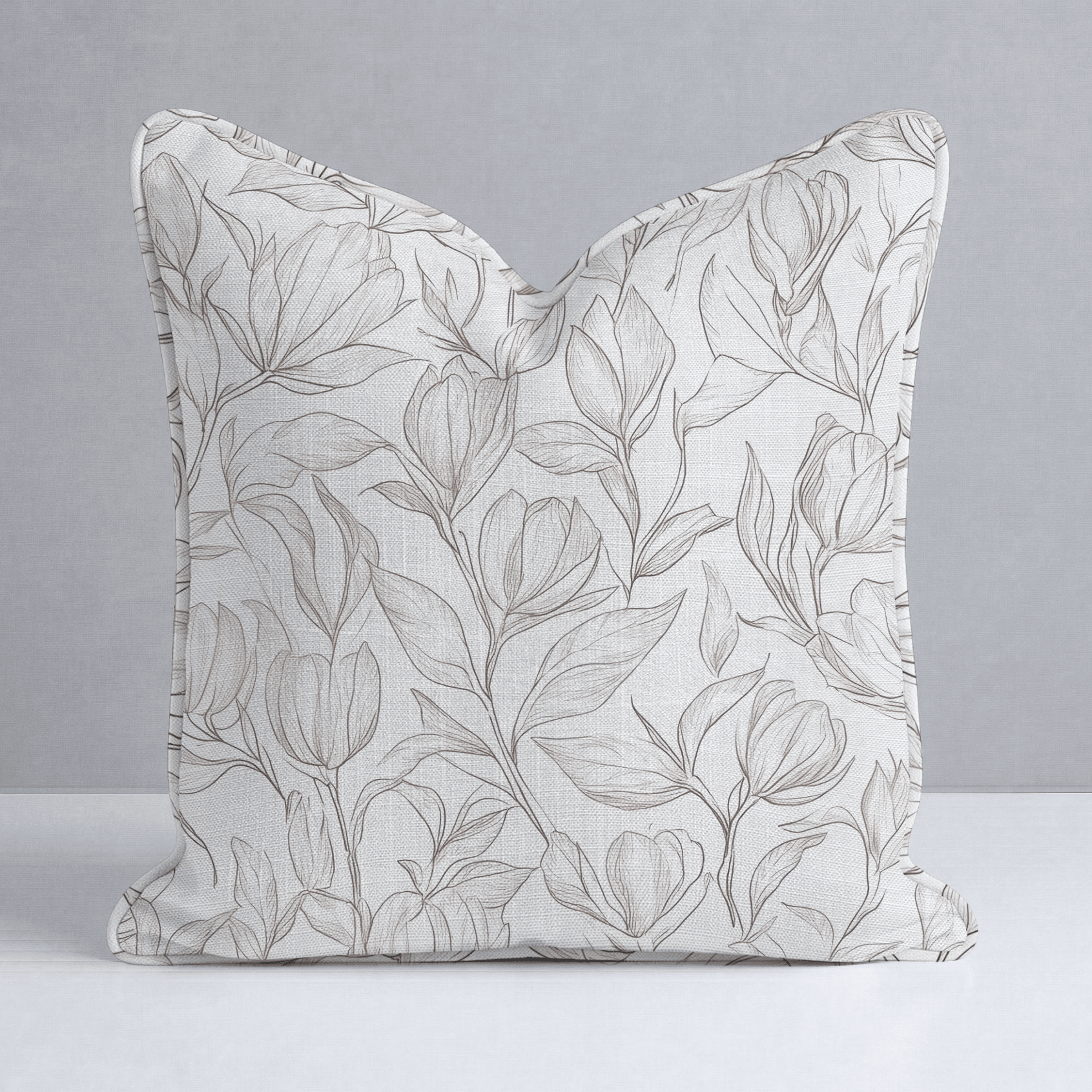 Magnolia Sketch Throw Pillow - Lemon Park