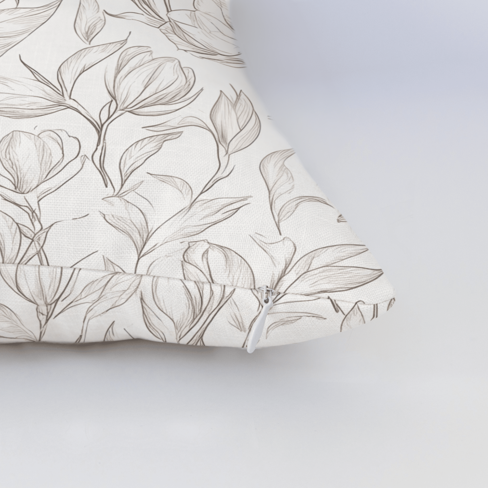 Magnolia Sketch Throw Pillow - Lemon Park