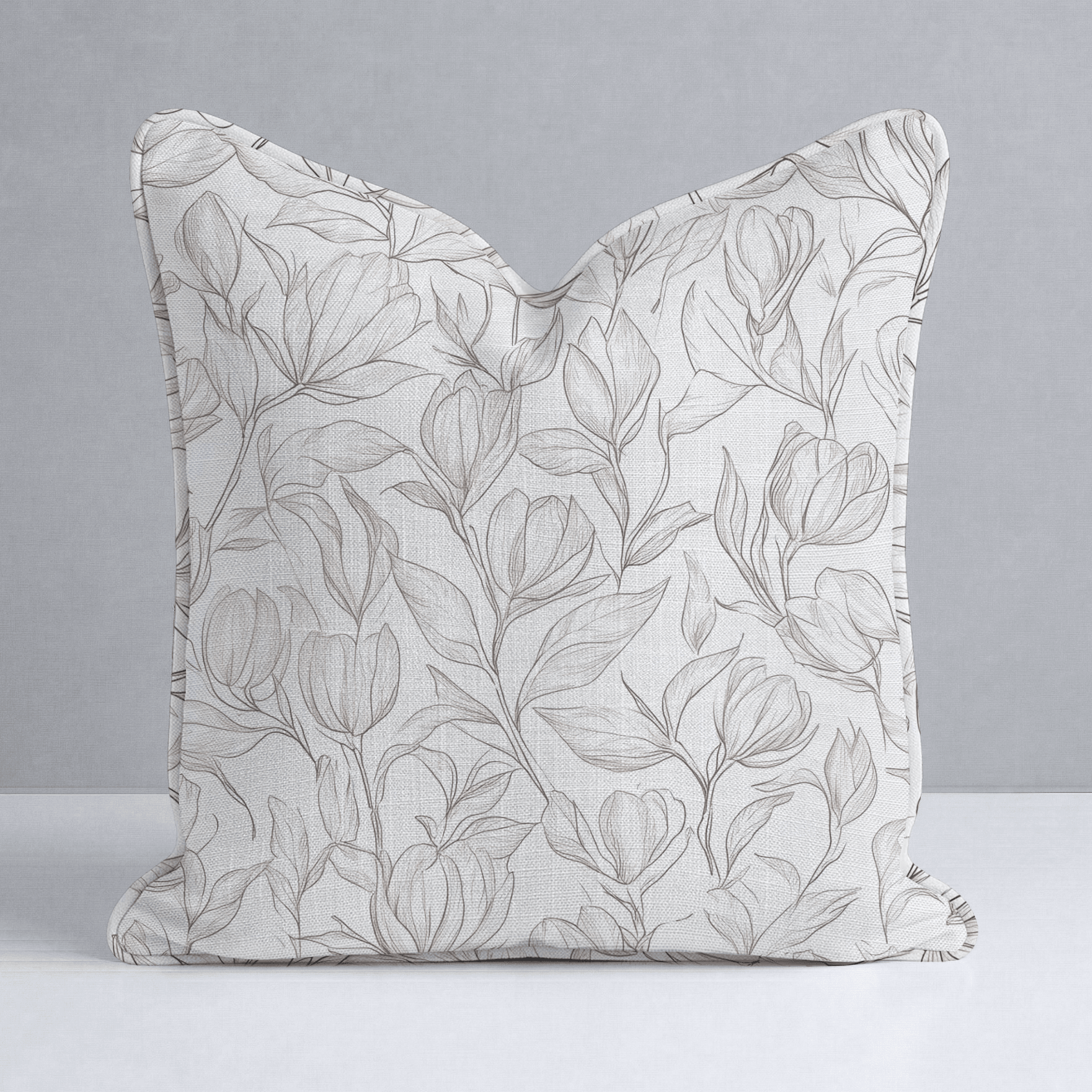 Magnolia Sketch Throw Pillow - Lemon Park