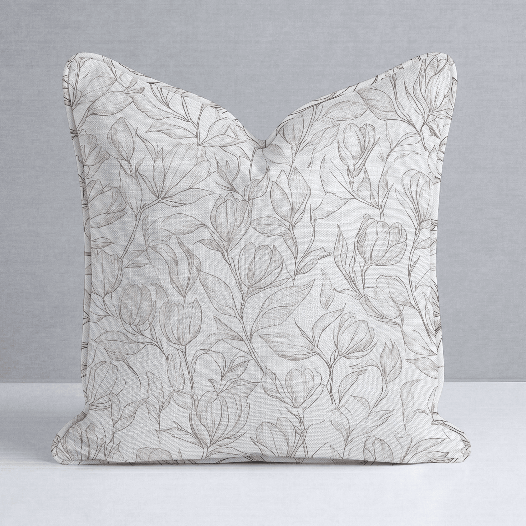 Magnolia Sketch Throw Pillow - Lemon Park
