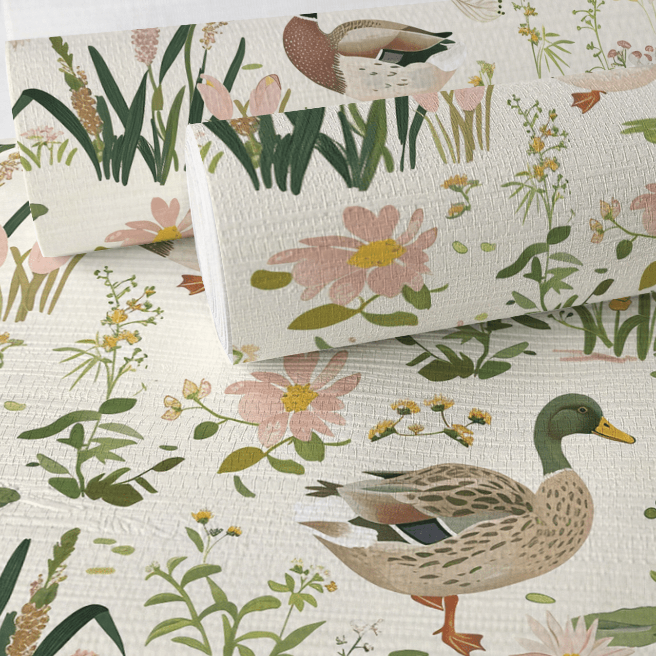 Mallard Meadow Faux Grasscloth Wallpaper - Lemon Park