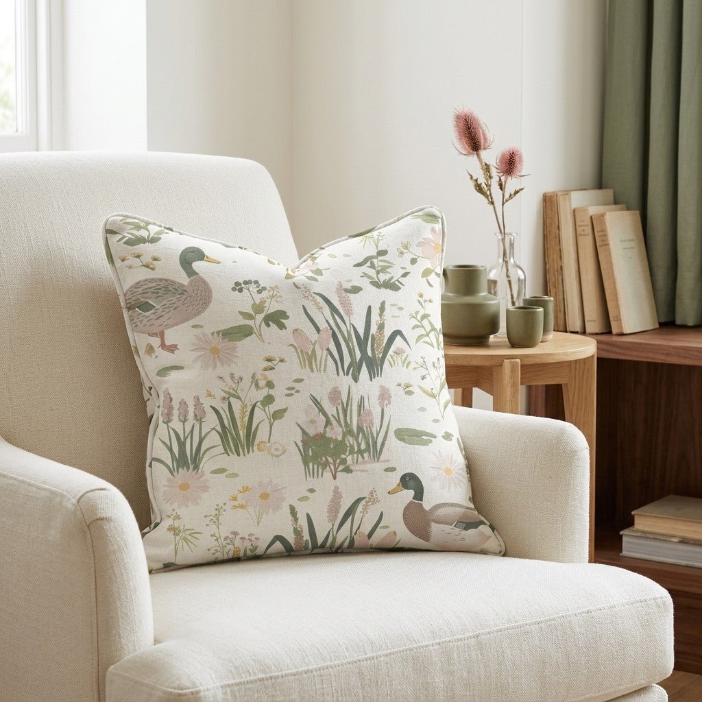 Mallard Meadow Throw Pillow - Lemon Park