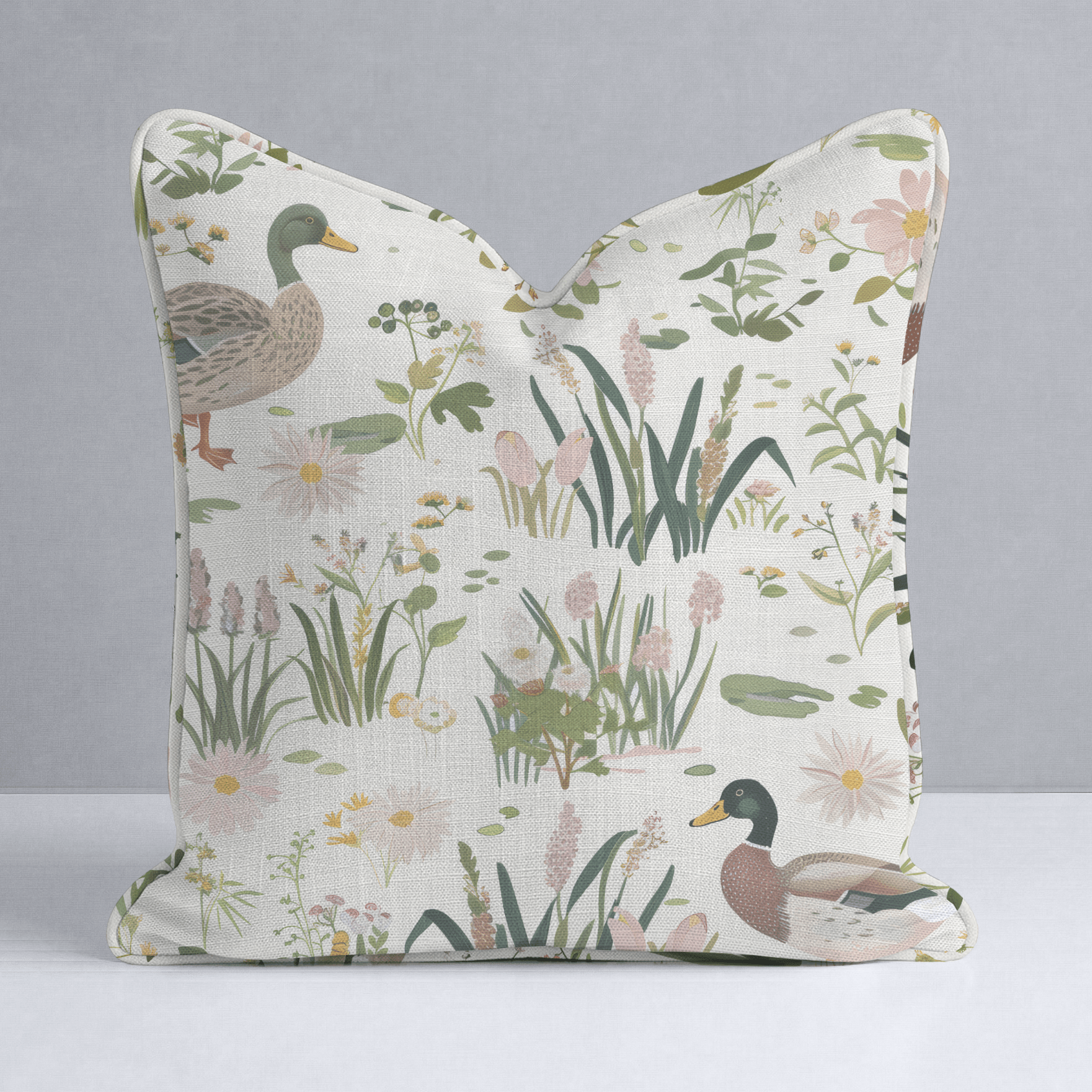 Mallard Meadow Throw Pillow - Lemon Park