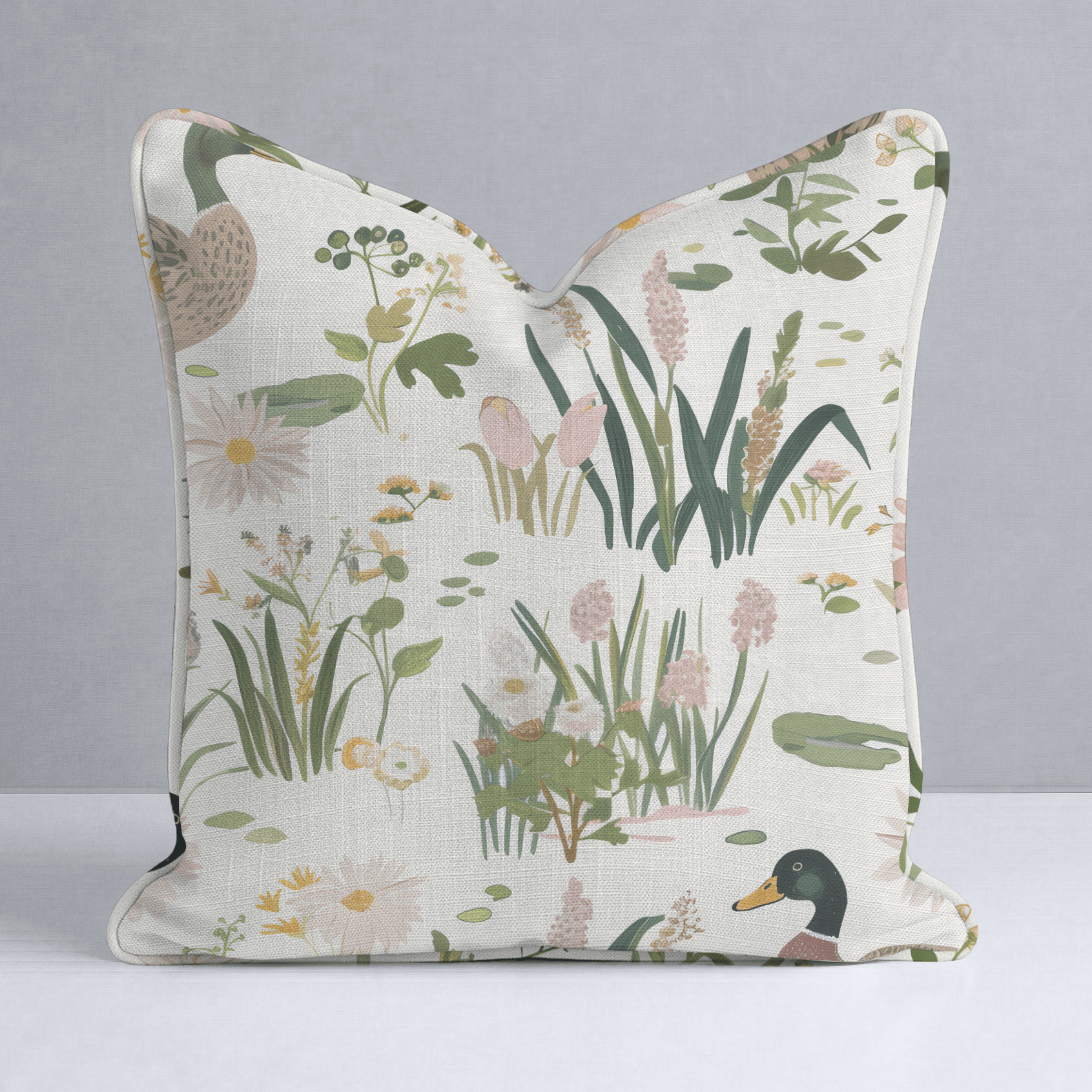 Mallard Meadow Throw Pillow - Lemon Park