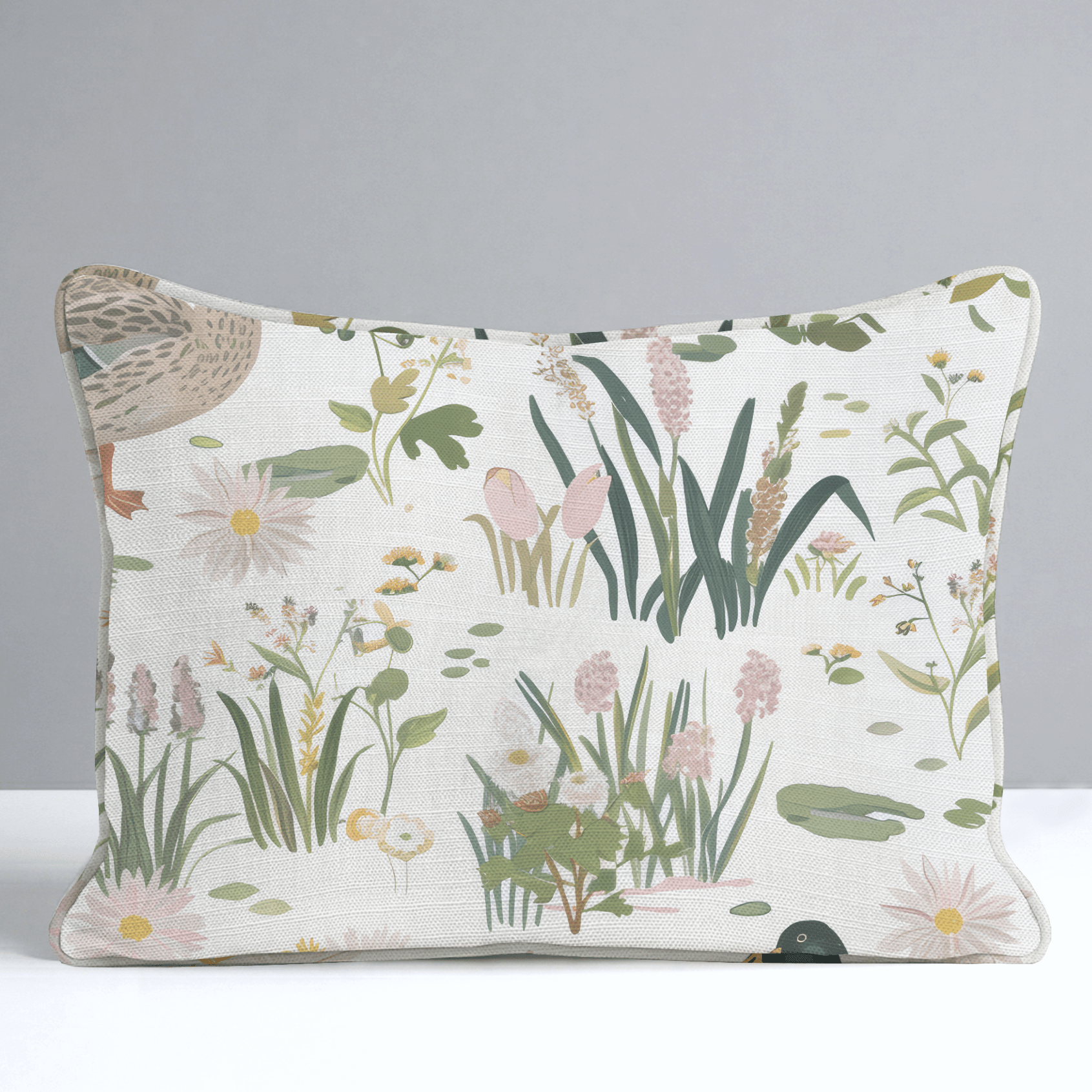 Mallard Meadow Throw Pillow - Lemon Park