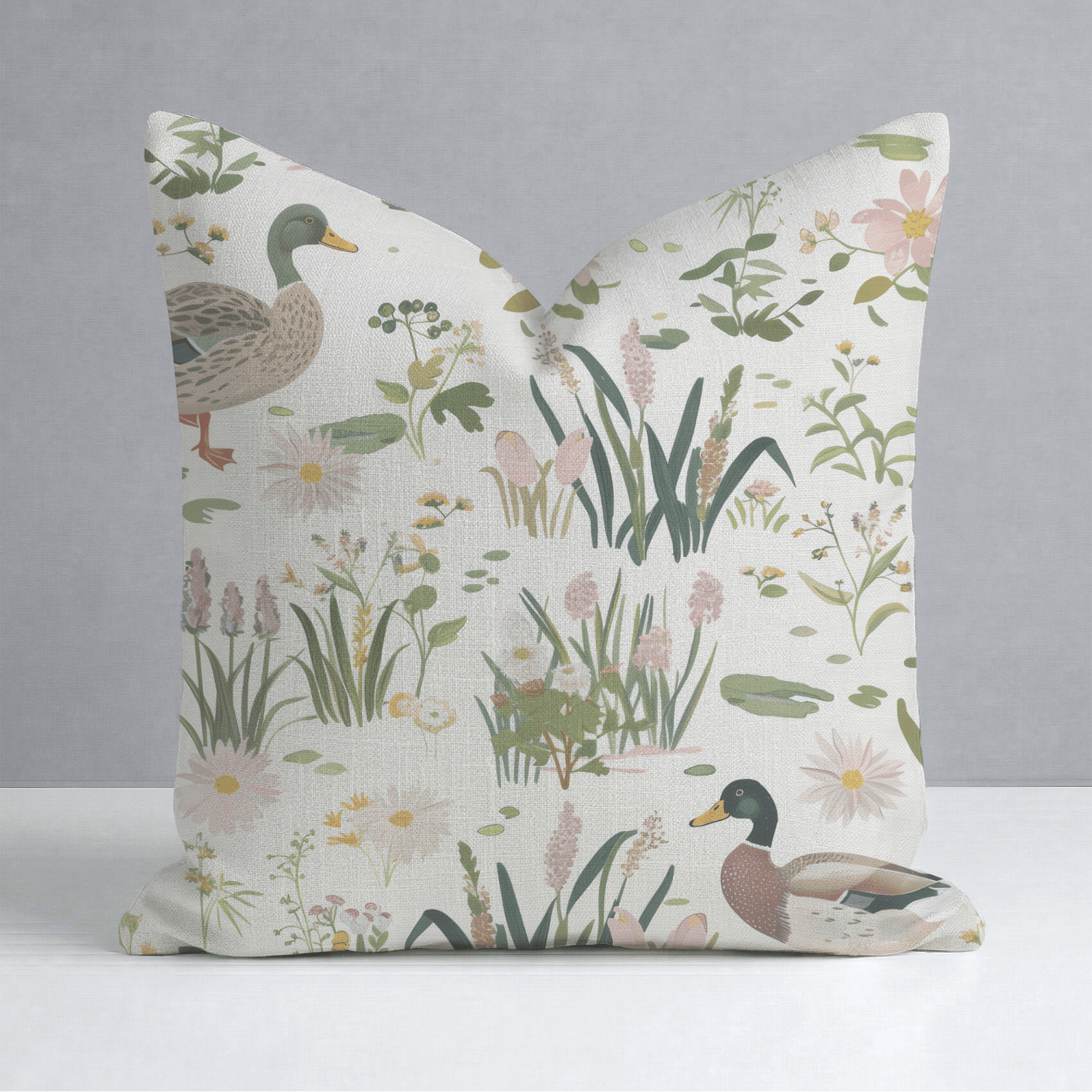 Mallard Meadow Throw Pillow - Lemon Park