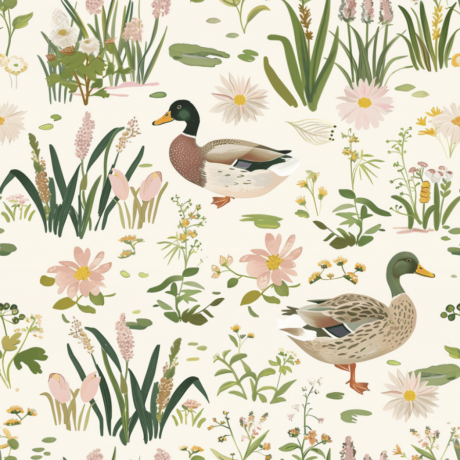 Mallard Meadow Wallpaper - Lemon Park