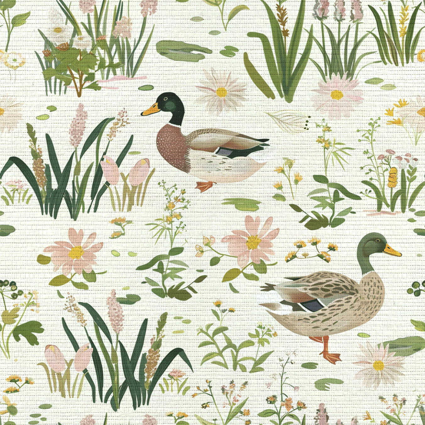 Mallard Meadow Faux Grasscloth Wallpaper
