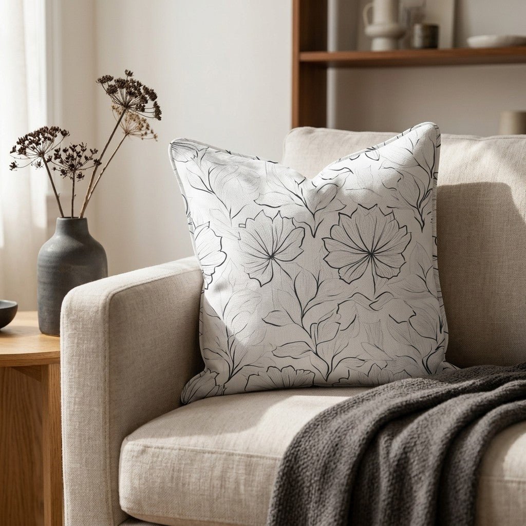 Marshmellow Field Throw Pillow - Lemon Park