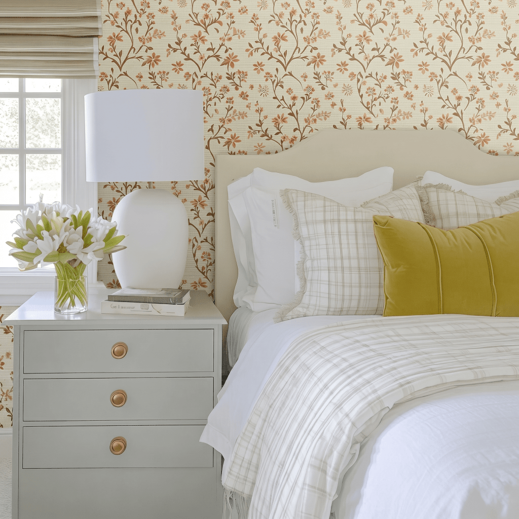 Mary's Song Faux Grasscloth Wallpaper - Lemon Park