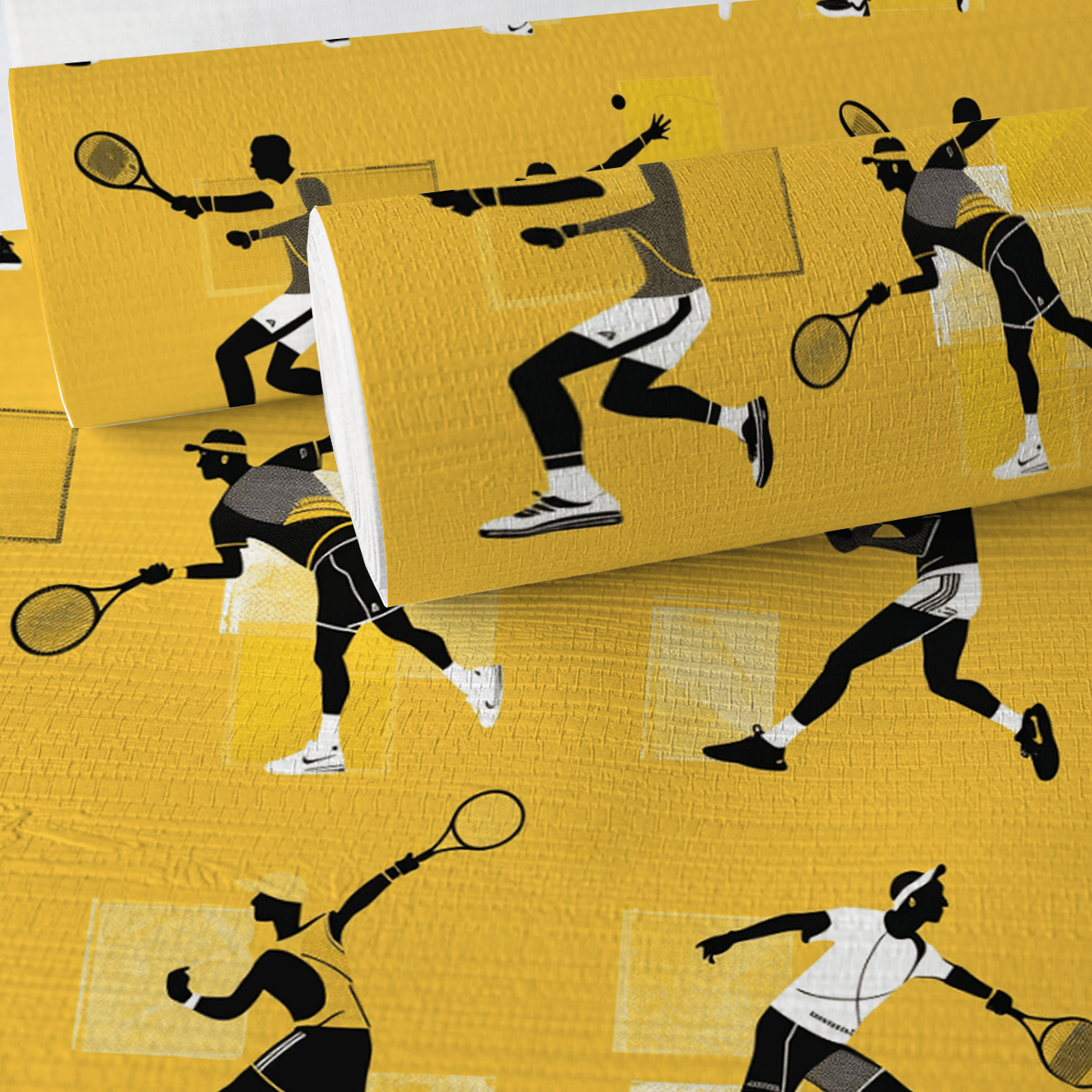 Matchpoint Faux Grasscloth Wallpaper - Lemon Park