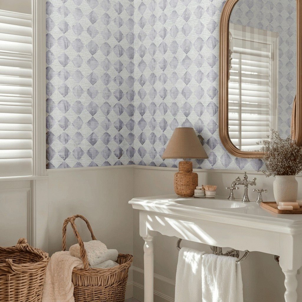 Matilda Faux Grasscloth Wallpaper - Lemon Park