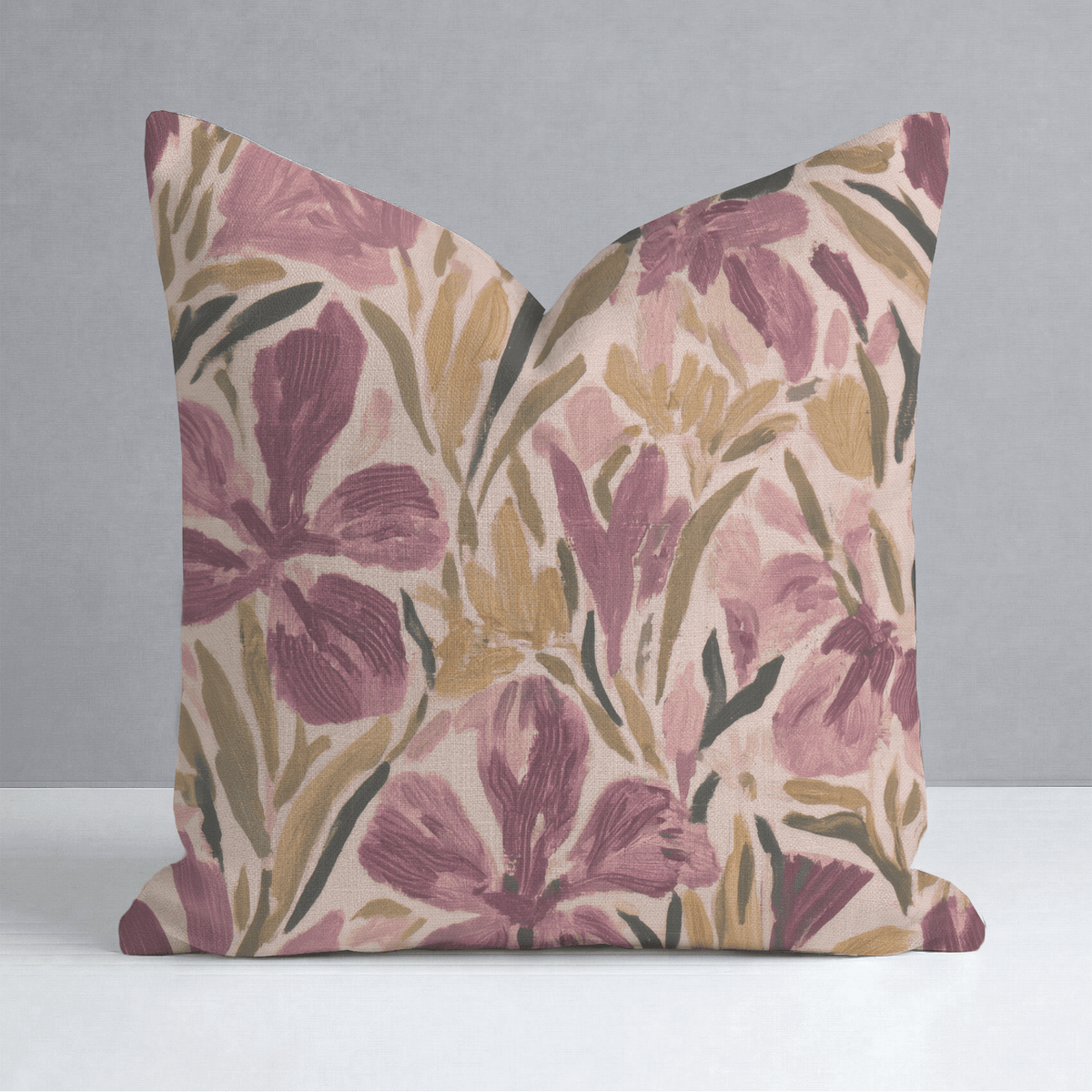 Mauve Meadow Throw Pillow - Lemon Park