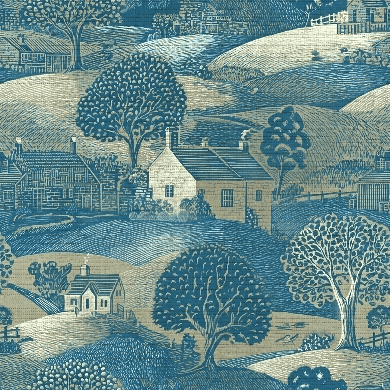 Meadow Line Faux Grasscloth Wallpaper - Lemon Park