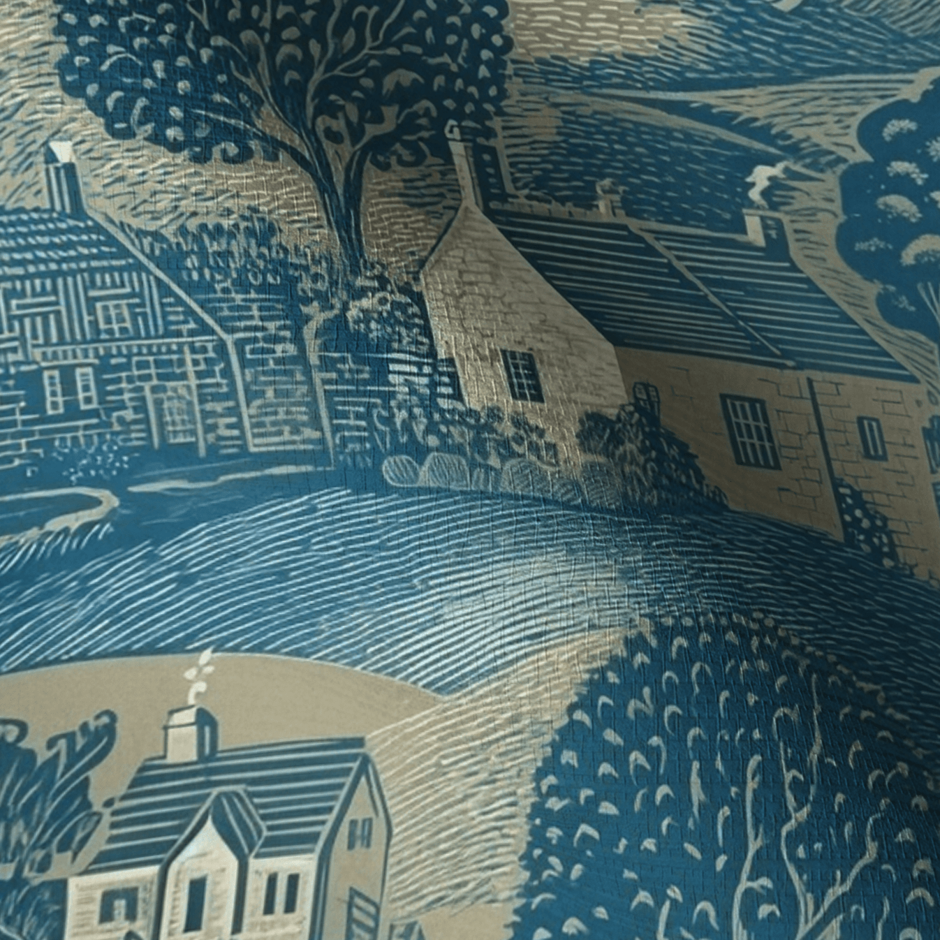 Meadow Line Faux Grasscloth Wallpaper - Lemon Park