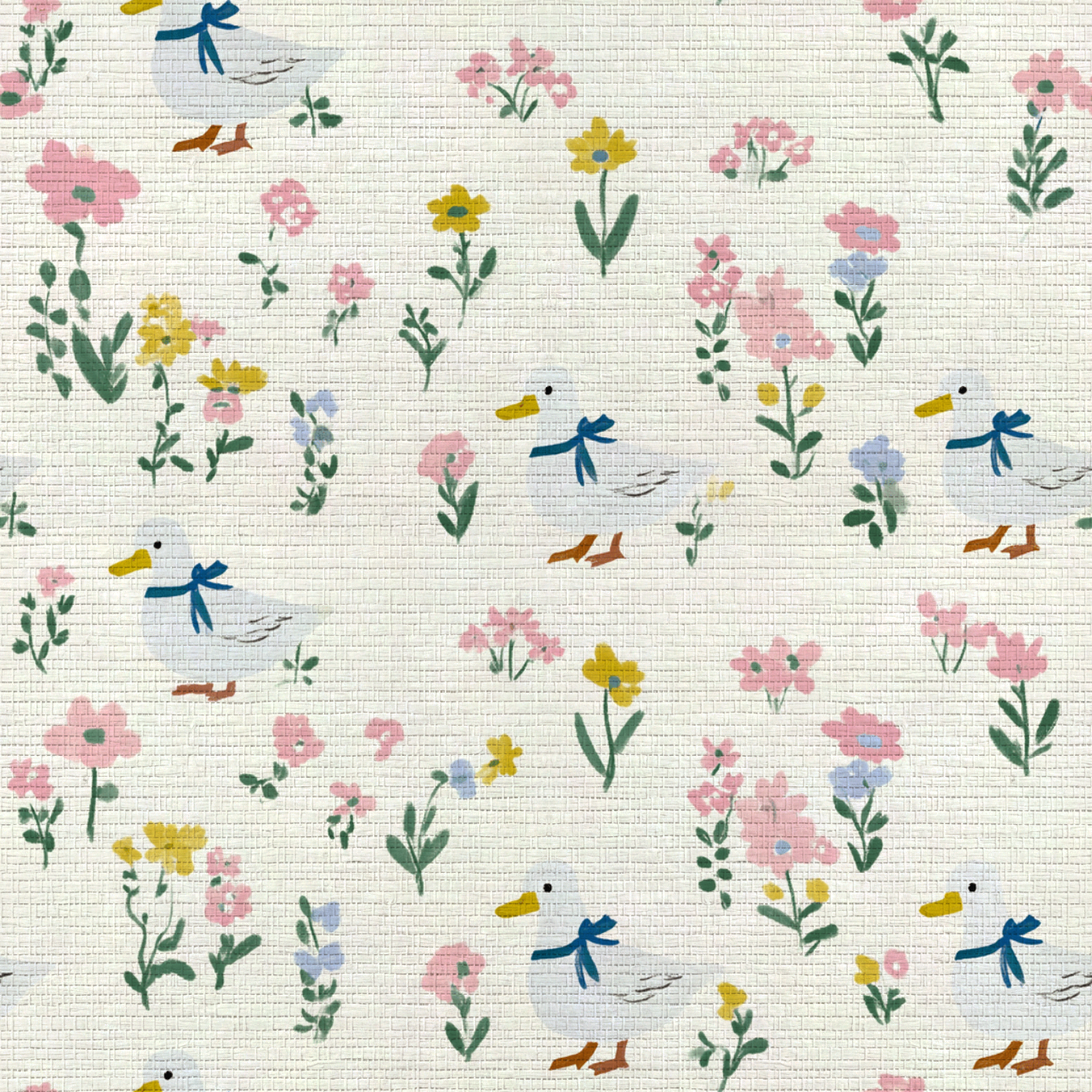 Meadow Scatter Faux Grasscloth Wallpaper