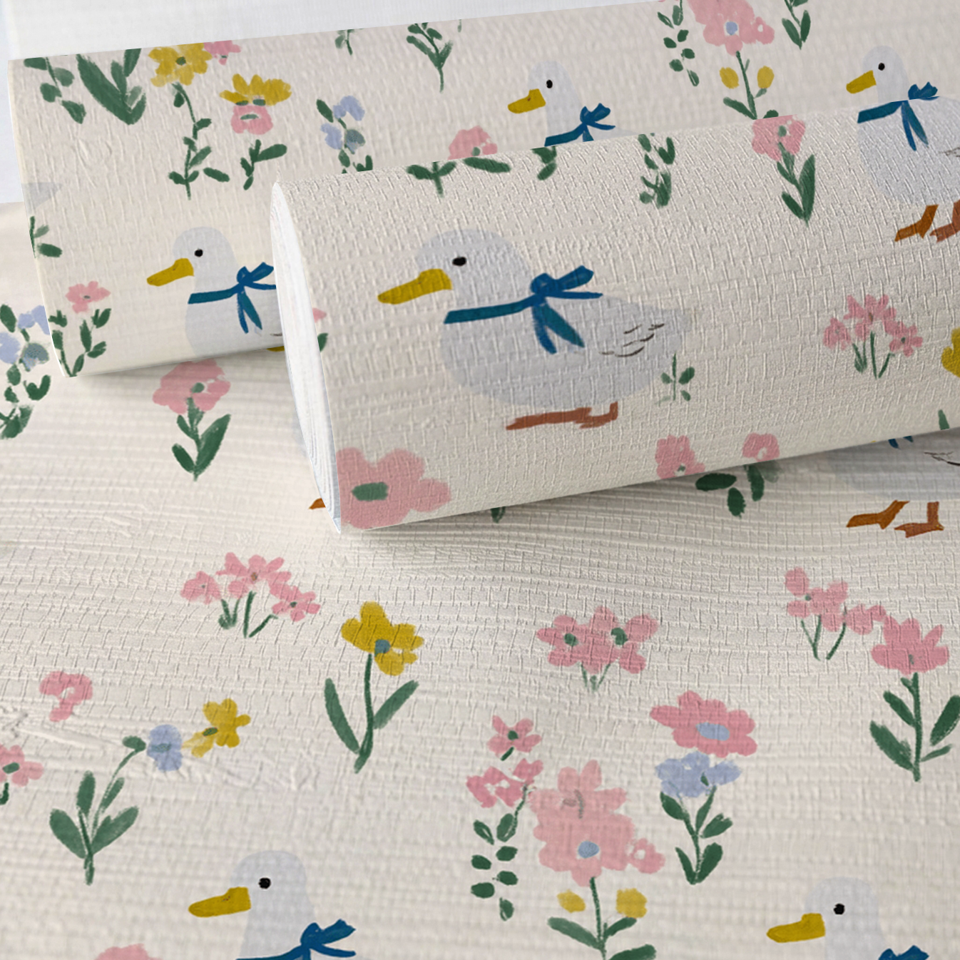 Meadow Scatter Faux Grasscloth Wallpaper