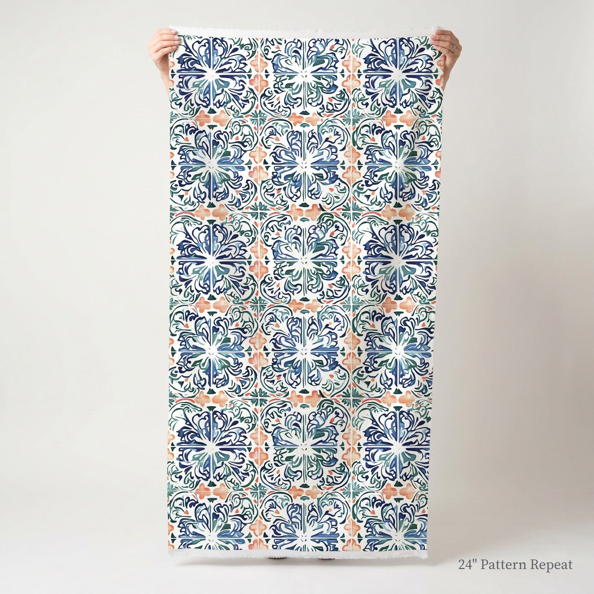 Mediterranean Tile - Fabric - Lemon Park