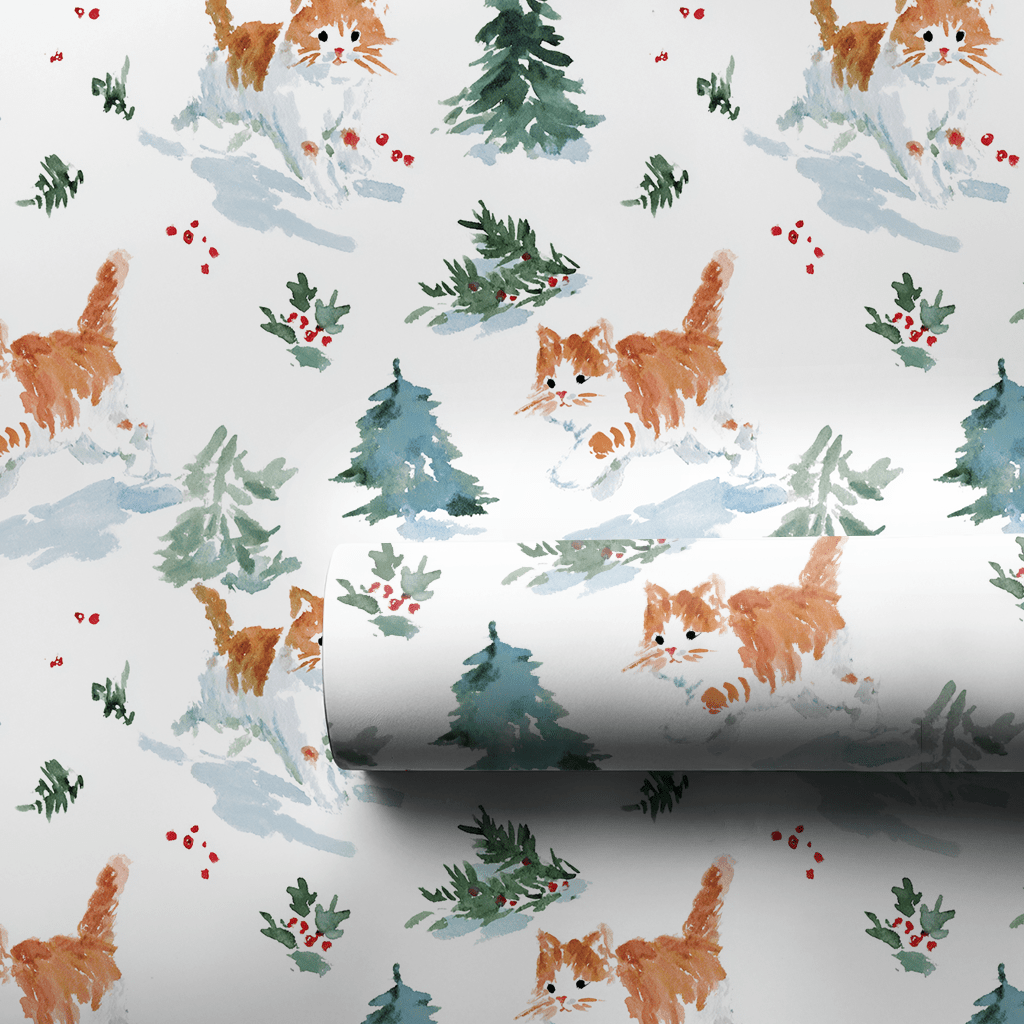 Meow In the Woods - Wrapping Paper - Lemon Park